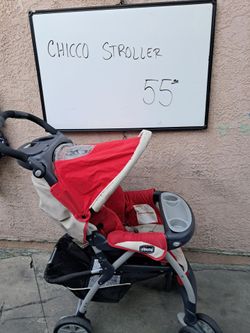 Chicco Baby Stroller Red and Tan
