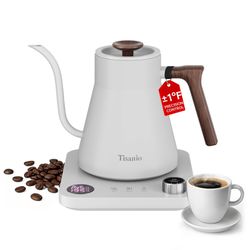 Tisanio Gooseneck Electric Kettle, 0.9L, White Wood