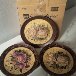 HOME INTERIORS  Rose Decorative Plates 