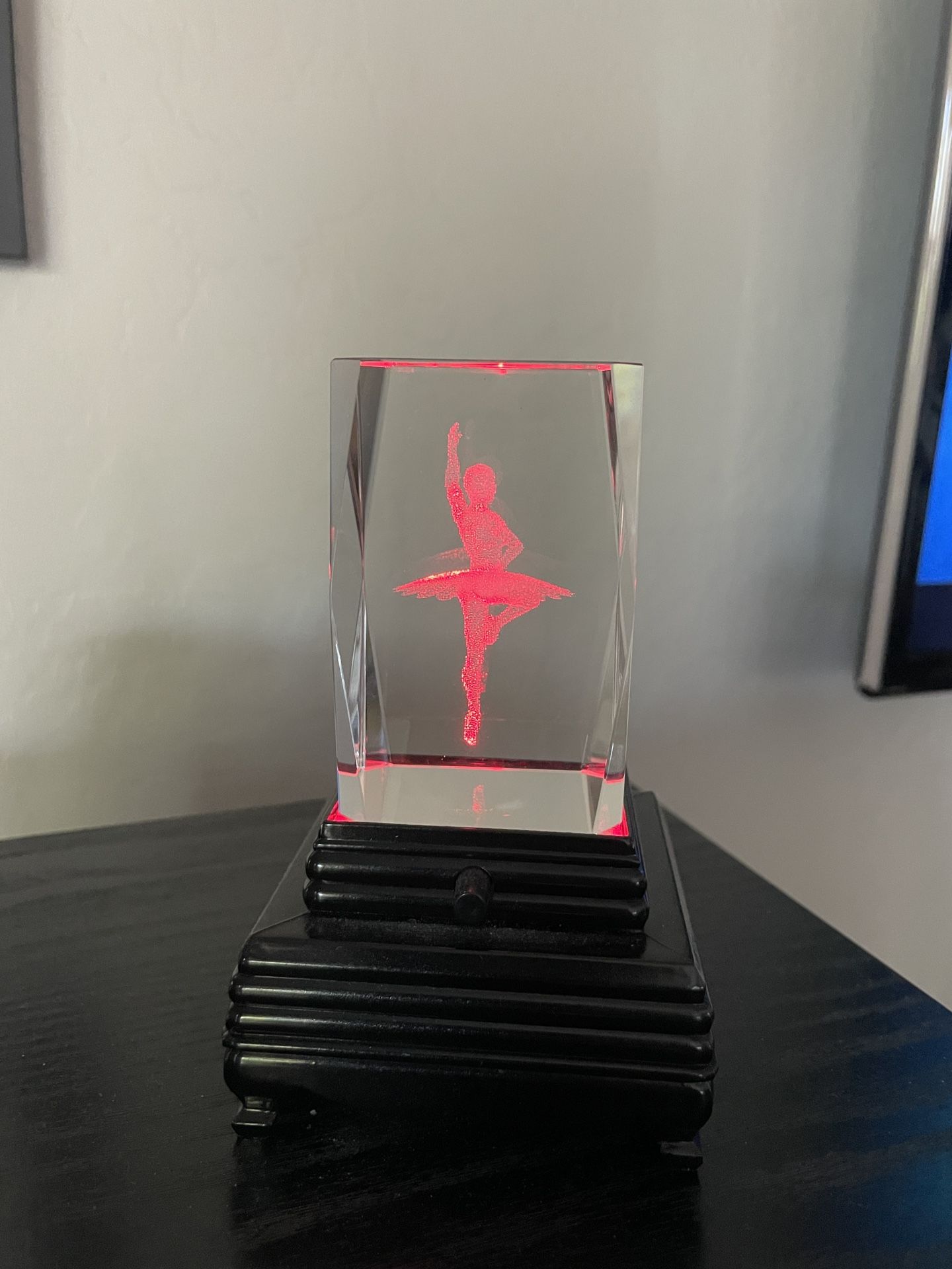 FREE 3D Crystal Laser Etched Glass Paperweight 3"x 2"x 2"