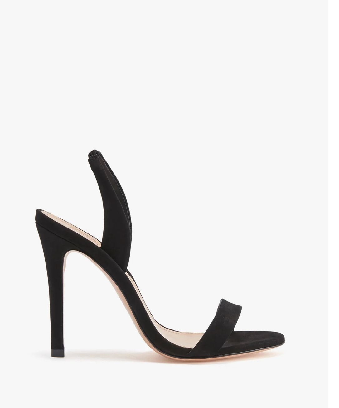 Schutz Luriane black suede open toe sling back sandal heels 7