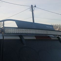 Luggage rack and light bar