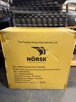 12 pieces Norsk Reversible Foam Flooring, 48 sq ft., 24 in. x 24 in. Foam Mats