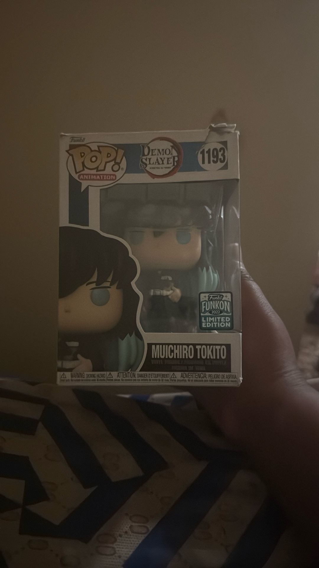The "Demon Slayer" Funko Pop! of Muichiro Tokito 2022 Funkon Limited Edition exclusive.