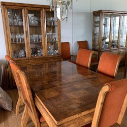 Estate Sale - Beautiful Dining Table, Chairs & Hutch