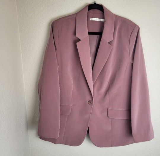 Collection By OSP Blazer Women's Size 16W Dusty Rose NWT