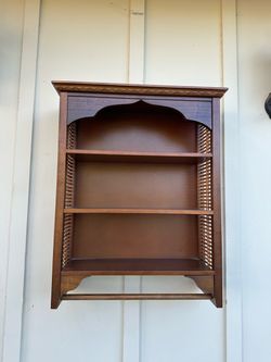 Wood Wall-Mounted Display Shelf Unit
