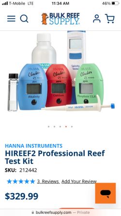 HANNA INSTRUMENTS// professional reef test kit salt water