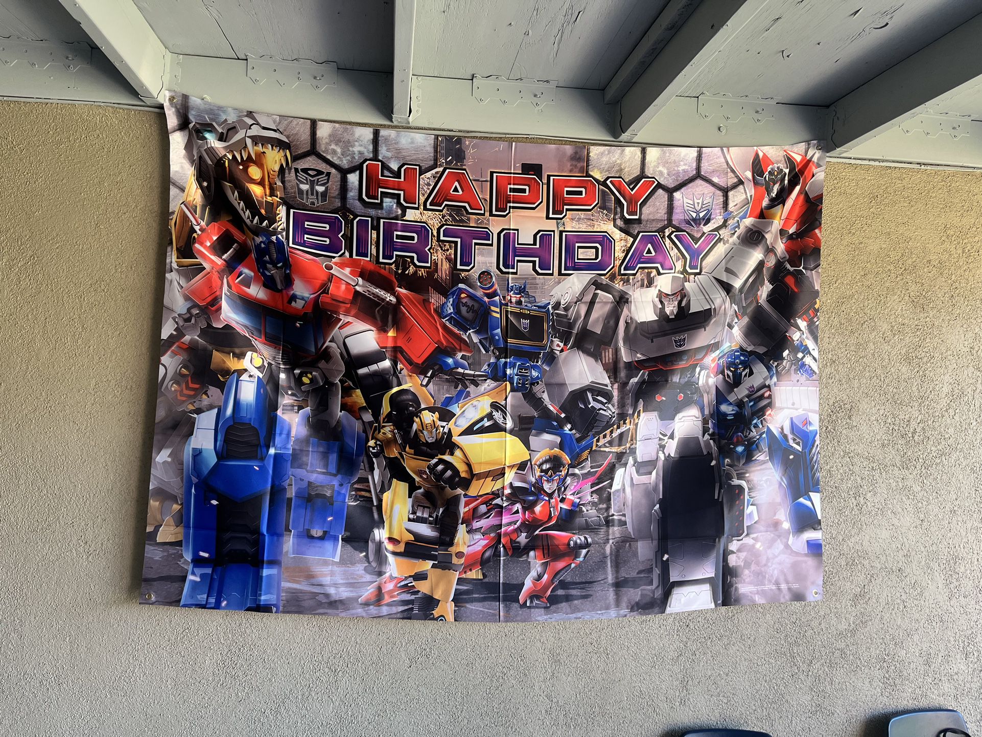 Transformers Birthday Banner 