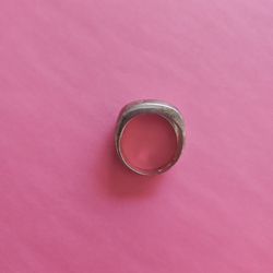 Thick Width Sterling Silver Vintage Plain Wedding Ring Band