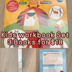 Kids STEM Work Book Set 3 Books $15