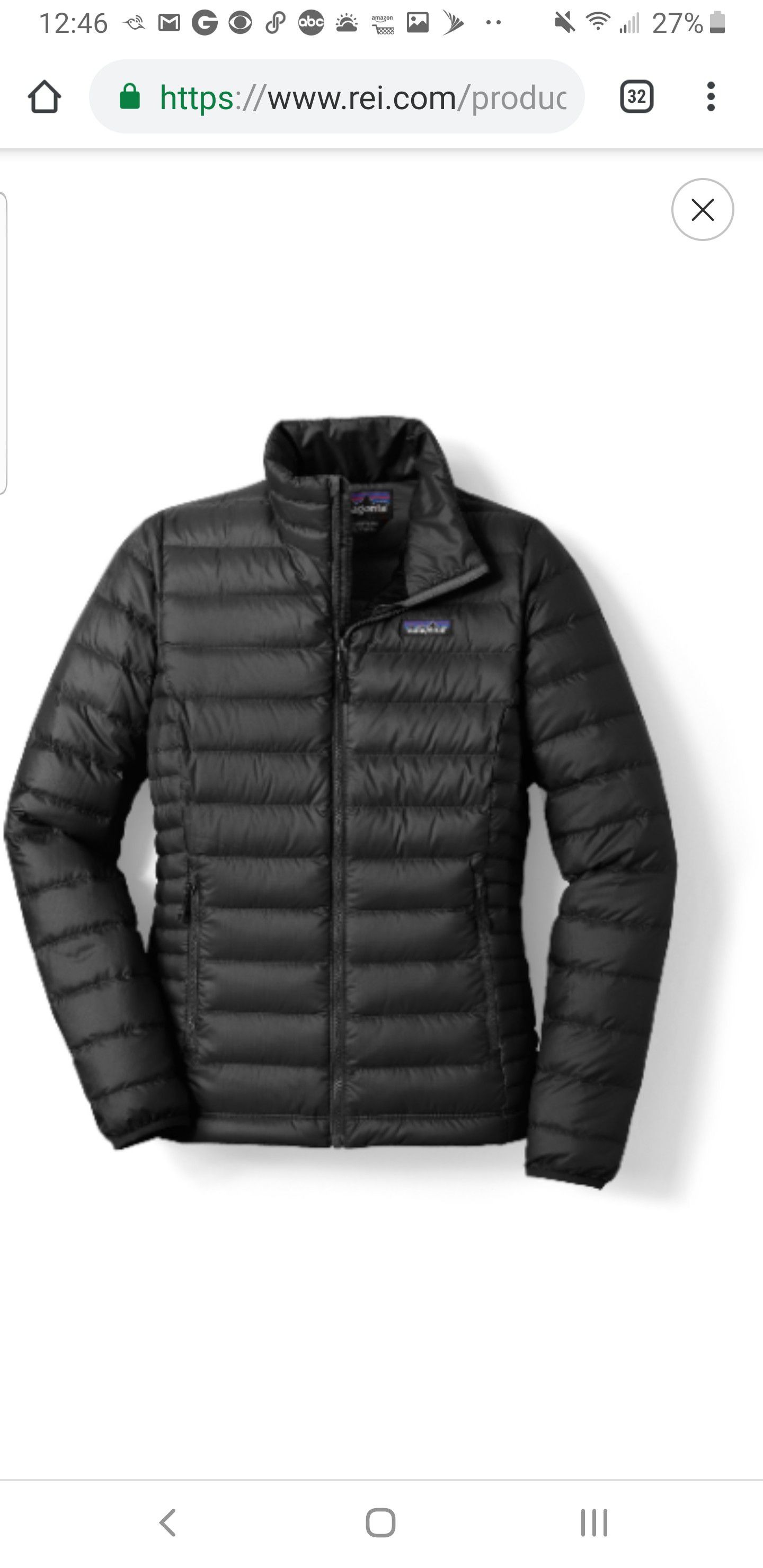 x-small Brand new Patagonia down sweater black goose down jacket