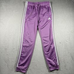 Adidas Women's Size Small Purple 3-Stripes Jogger Gym Workout Sweatpants #1A