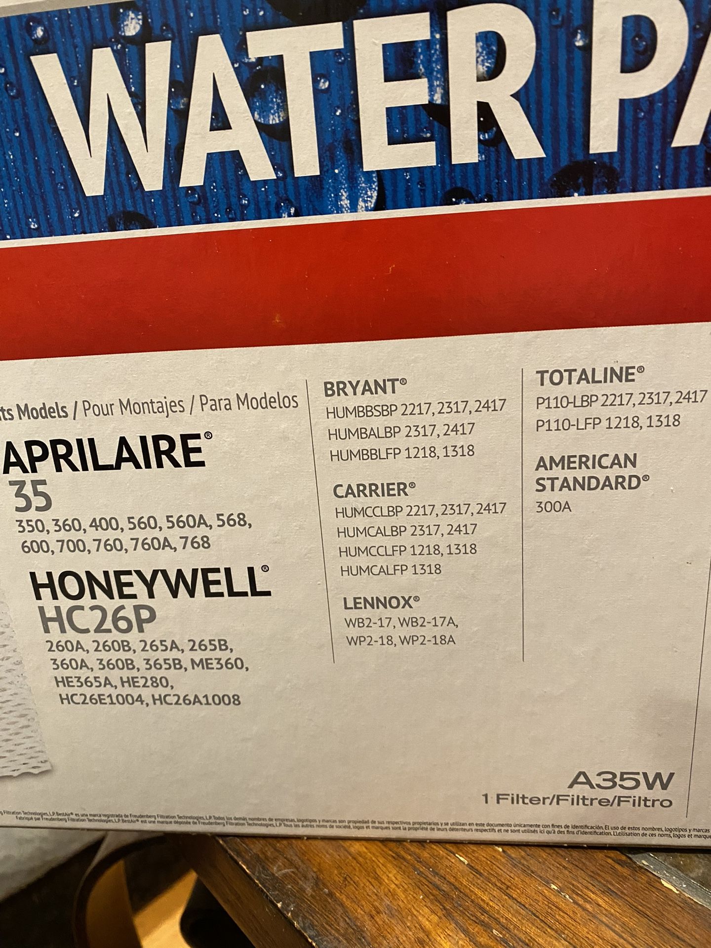 Humidifier Filters.  See Picture For Models It Fits