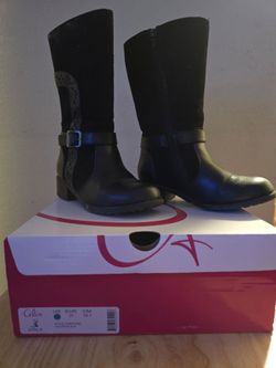 Celia Girls Josephine Tall Black Riding Boots - Size 13 US