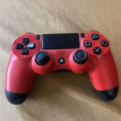 Sony PS4 Controller CUH-ZCT2U Red OEM DualShock 4 Wireless Tested