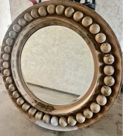 HUGE 5FT Designer Mirror - Heavy Architectural Bead