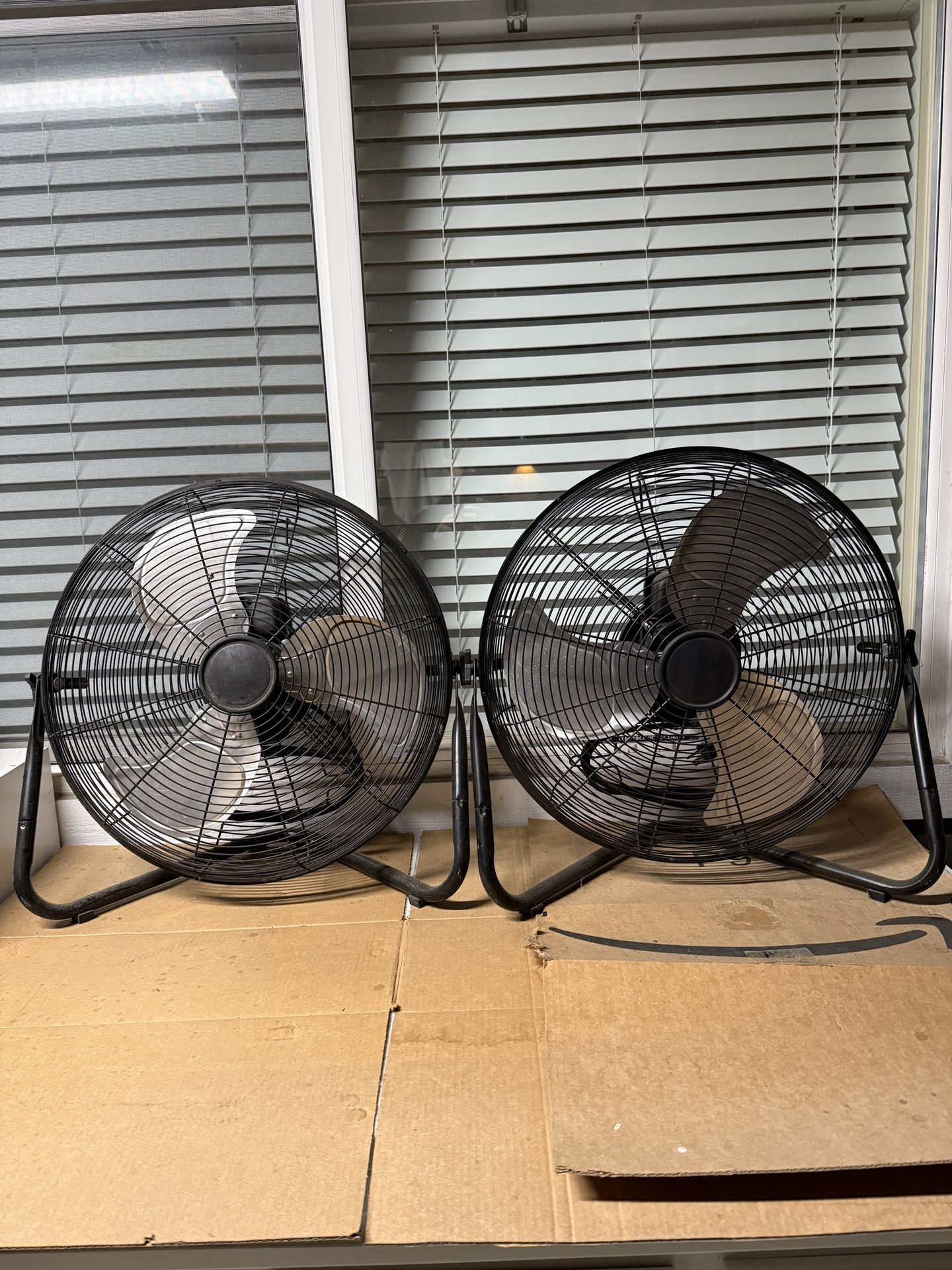 two of 20” fans, heavy duty, original $50 each