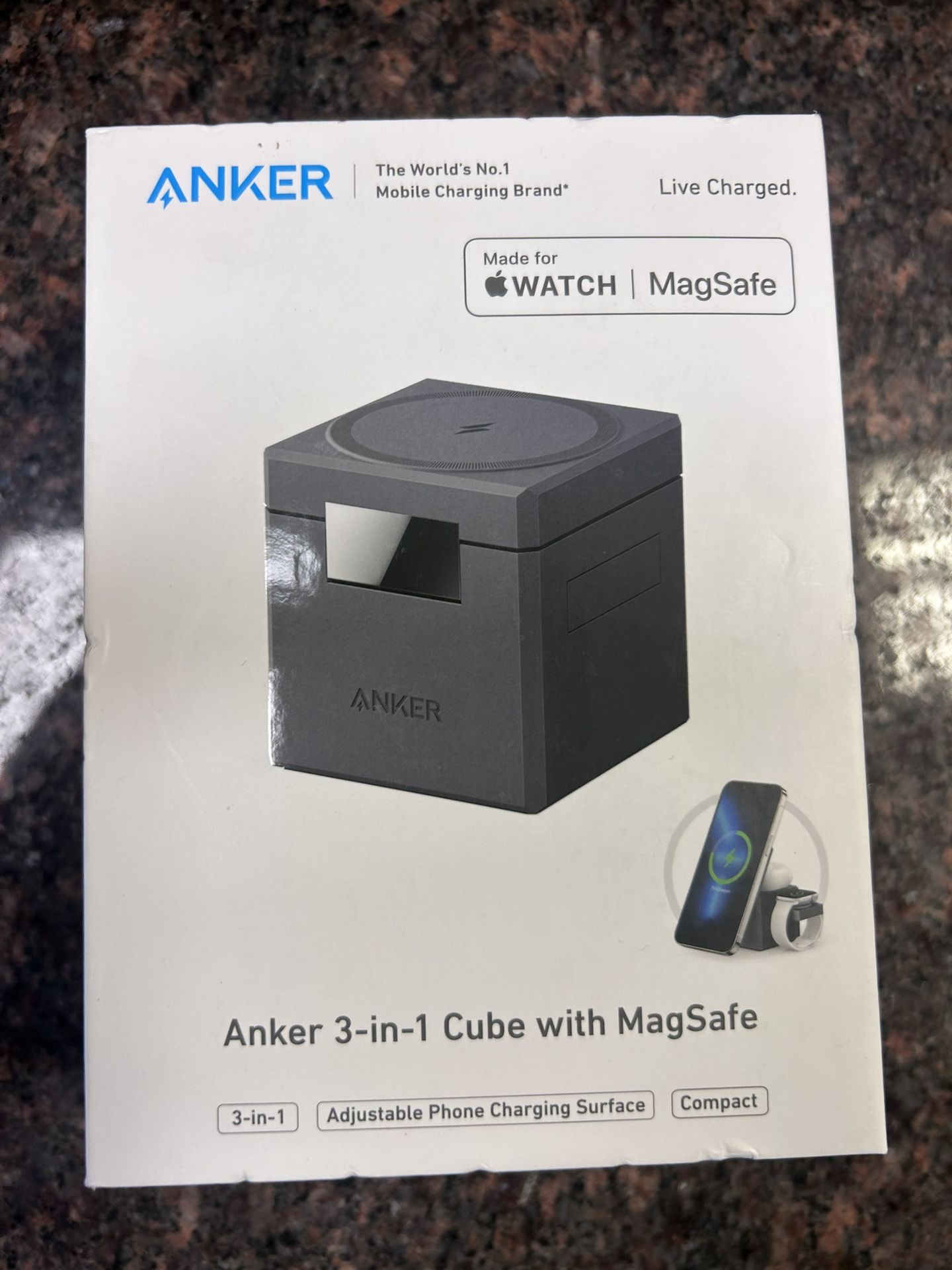 Anker 3 In 1 Cube MagSafe Charging Base
