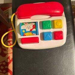 Vintage 1991 FISHER PRICE Baby Push Button Telephone Phone