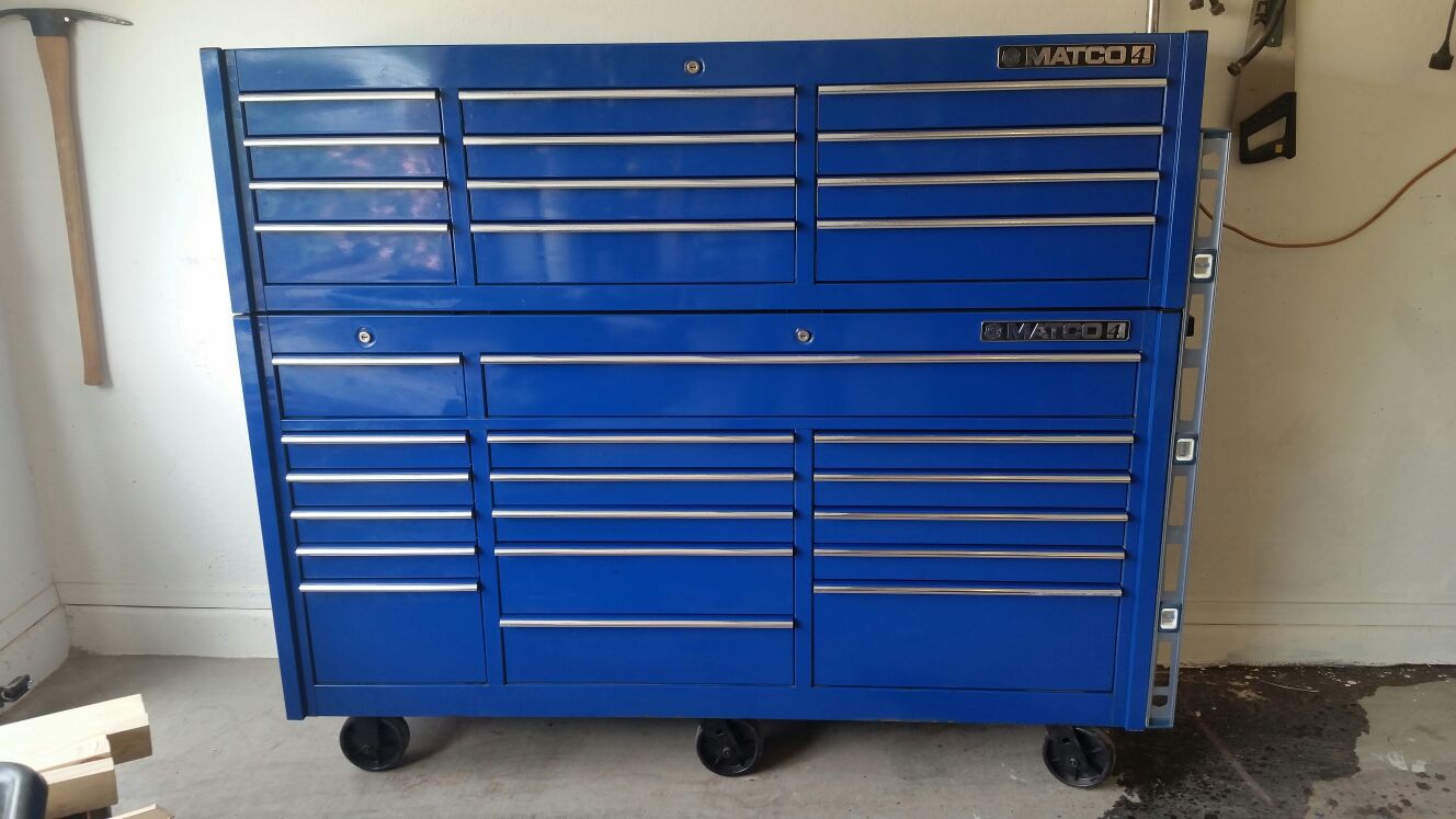 Matco 4s tool boxes. Top never used, bottom used a year and a half. Medically retired.