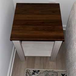 Two End Tables and Mirror 