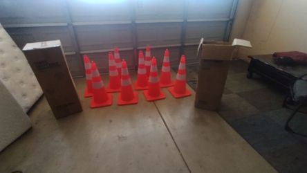 Orange Traffic Safety Cones 2 sets of 10