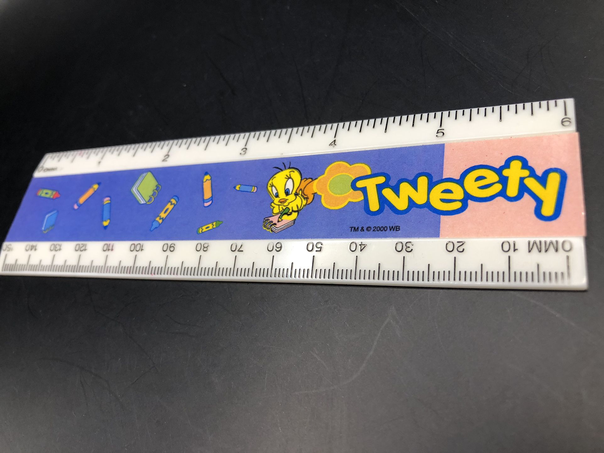 Vintage 2000 Tweety Bird Plastic 6” Ruler School