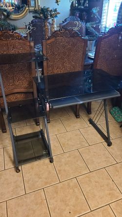 Glass desk
