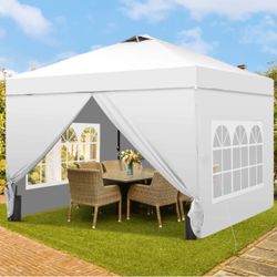 Néw large White Pop-Up Canopy Tent with Side Walls