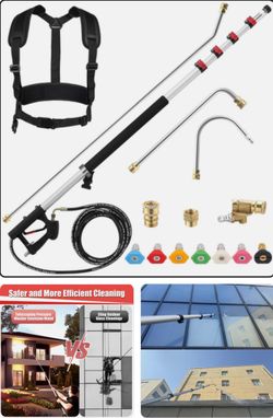 PWACCS 24 FT pressure washer, telescoping wand telescoping extension wand