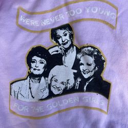 Golden Girls gilden heavy blend sweatshirt; lady’s size small, pink 
