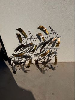 Set of two metal decor