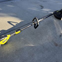 Ryobi 40 V rechargeable whisper, blower and Dewalt pressure washer brush