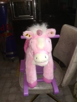 Pink ride Unicorn for that low hurry for a little girl ages 1 to 3.