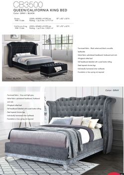 Queen Size Bed Frame Color Black Or Grey