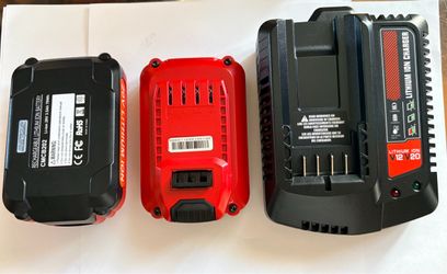 2-pack 3.5Ah 20V Battery with charger compatible with Craftsman 20V
