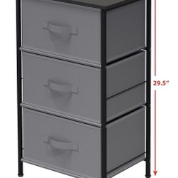 3 Drawer Nightstand Dresser Soft Storage