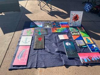 Hand painted canvases