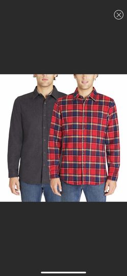 Lee Men's Flannel Shirt, 2 pack (Size : S, M, L)