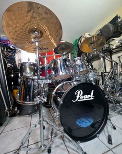 Pearl Export chrome  Complete Drum Set 🥁  !! $550 or best offer !