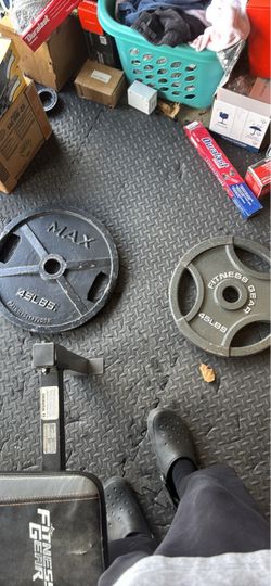 Fitness Gear and Max 45lb Weight Plates