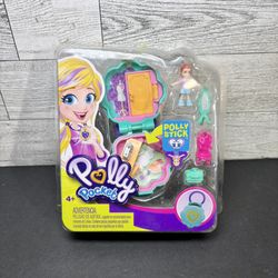 Polly Pocket  Mattel Tiny Pocket World Polly Stick Fiercely Fab Lila NEW 