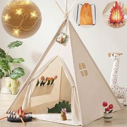 Tiny Land Teepee Tent for Kids – 100% Cotton Play Tent
