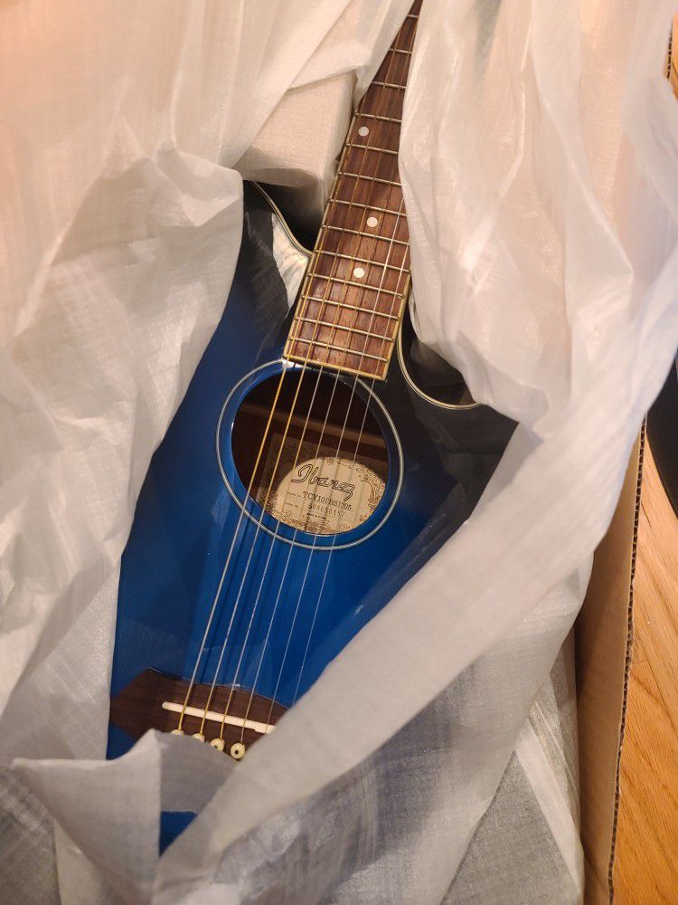 Ibanez Blue Acoustic Guitar