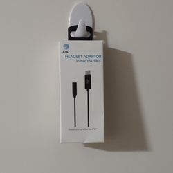 AT&T ORIGINAL HEADSET ADAPTER (3.5mm)to USB-C