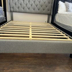 Gray Twin Size Bed Frame 