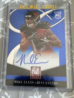 2014 Panini Elite Blue #31 Mike Evans Buccaneers RC Rookie Blue Auto 49ers and auto,rc,,numbered cards stars,semistars