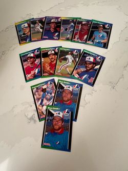 Donruss Trading Cards Montreal Expos Baseball Cards  Sold as group of 12