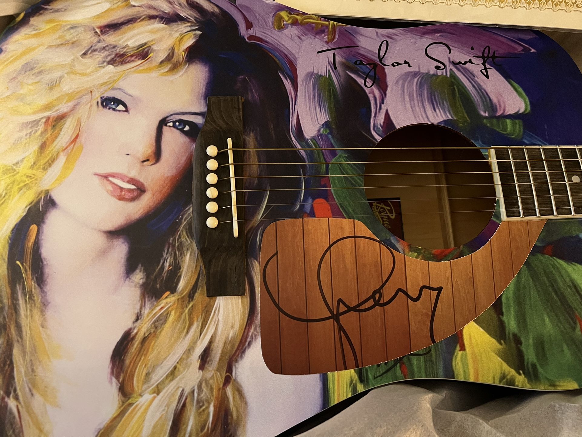 Taylor Swift Signed Guitar With COA